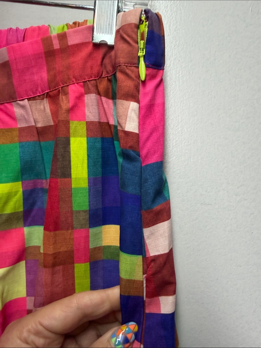 Alden Adair Multicolor Circus Plaid Maxi Skirt - Pink, Blue, Green - Picture 6 of 7